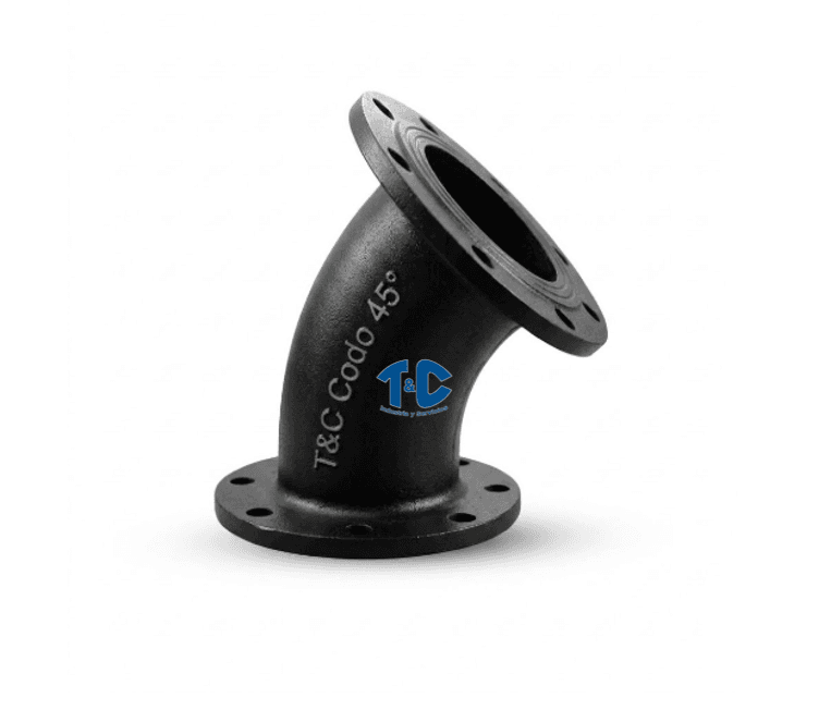 CODO 45° FIERRO FUNDIDO BRIDA - BRIDA